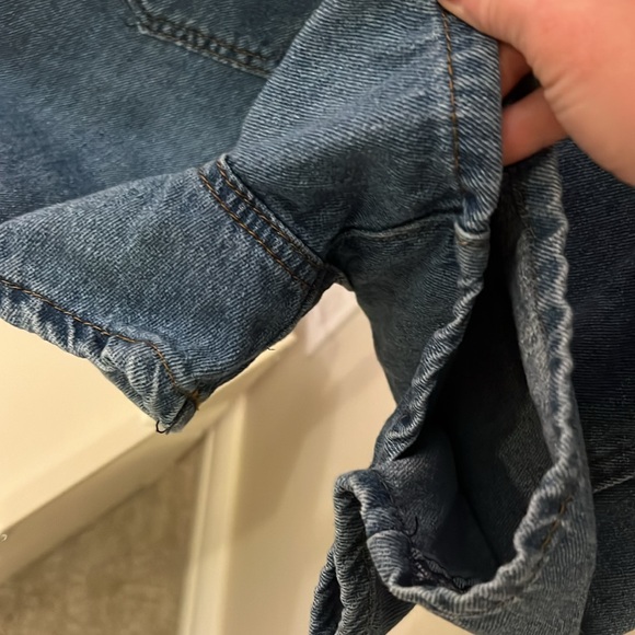 Polly denim belted shorts jumper - EUC - size 4 - Picture 6 of 8